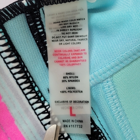 ZeroXposur Sun Smart Multi Color Print UPF 30+ Tankini Swim Top Sz L NEW - Picture 11 of 15